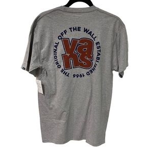 VANS Rare Classic Fit Street Style Logo T-Shirt Sample Athletic Heather